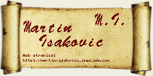 Martin Isaković vizit kartica